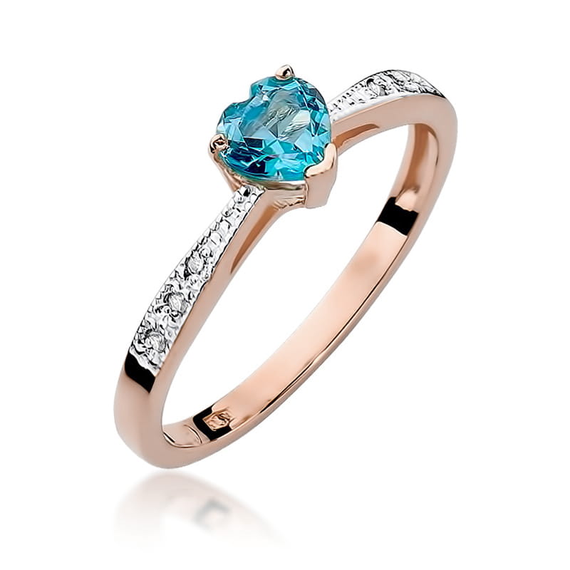 W065 Topaz prsteň 0,50ct ružové zlato Au 585/1000 2