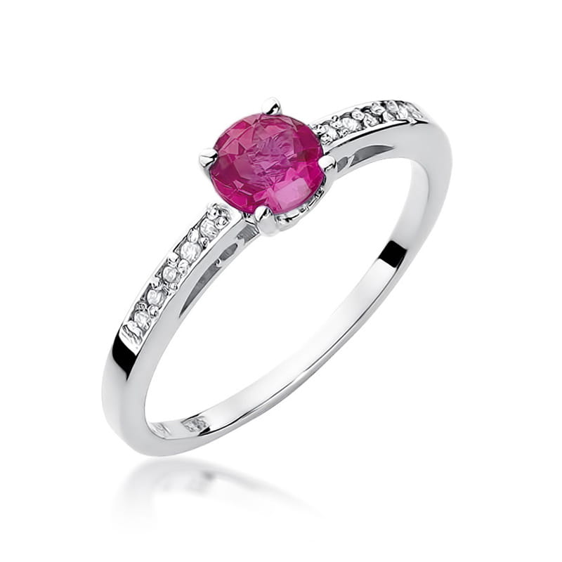 W066 Ruby prsteň 0,60ct biele zlato Au 585/1000 2