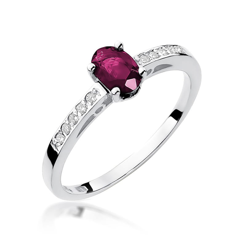 W067 Ruby prsteň 0,60ct biele zlato Au 585/1000 2