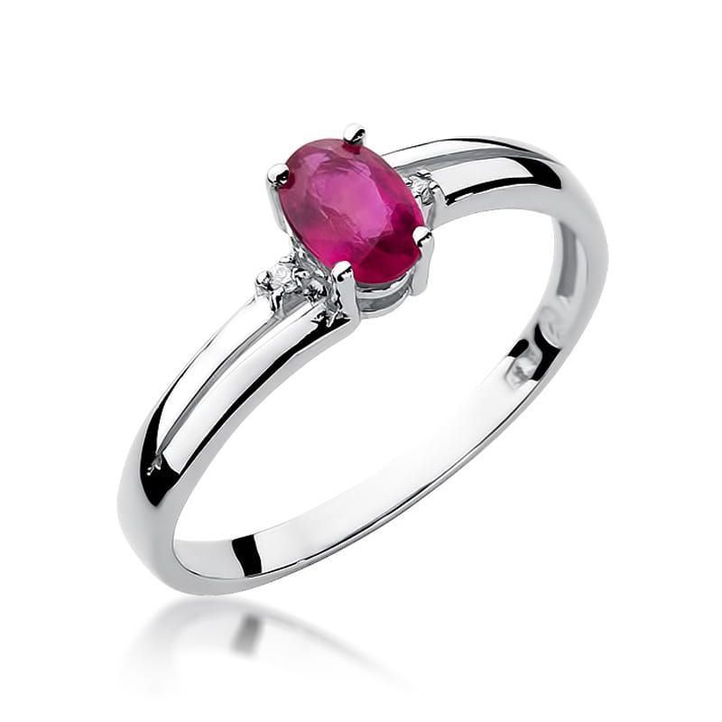 W068 Ruby prsteň 0,60ct biele zlato Au 585/1000 2