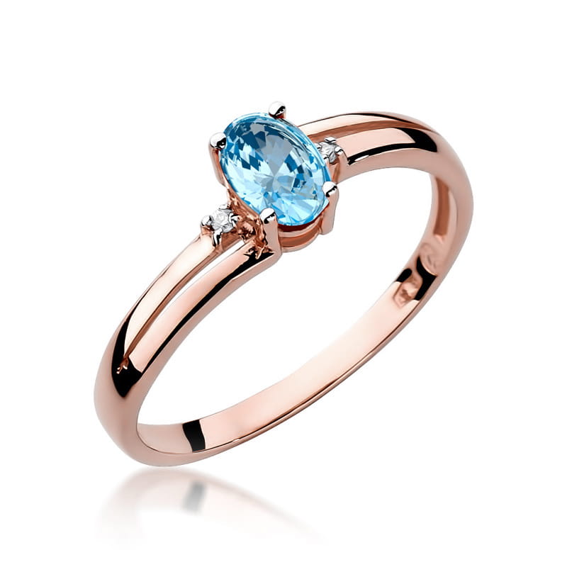 W068 Topaz prsteň 0,50ct ružové zlato Au 585/1000 2
