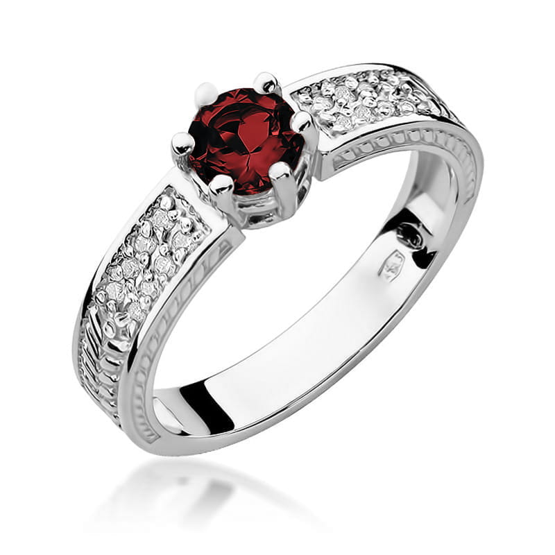W075 Ruby prsteň 0,60ct biele zlato Au 585/1000 2