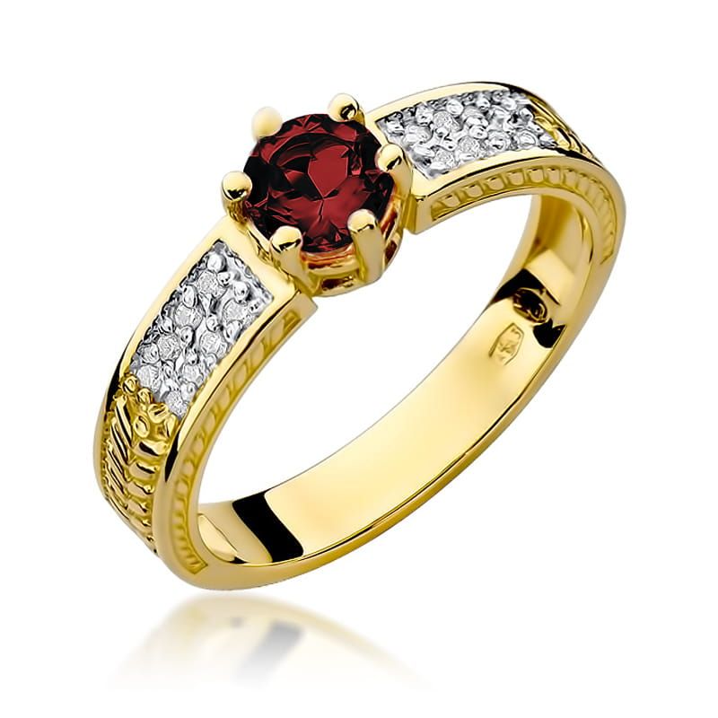 W075 Ruby prsteň 0,60ct žlté zlato Au 585/1000 2
