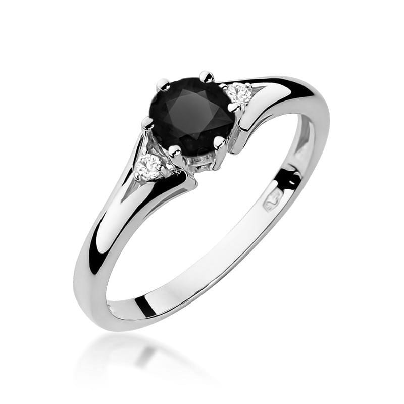 W076 Prsteň Black Diamond 0,50ct biele zlato Au 585/1000 2
