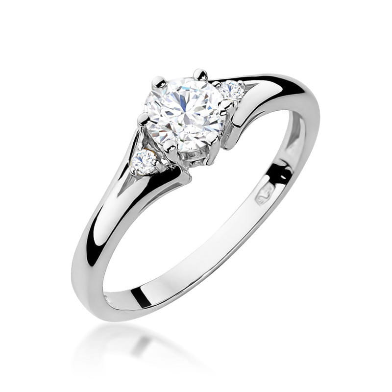 W076 prsteň White Sapphire 0.60ct biele zlato Au 585/1000 2