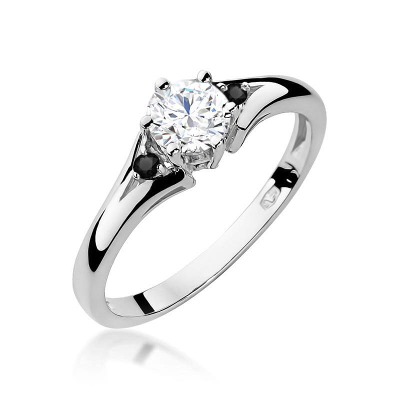 W076 prsteň White Sapphire 0.60ct biele zlato Au 585/1000 2