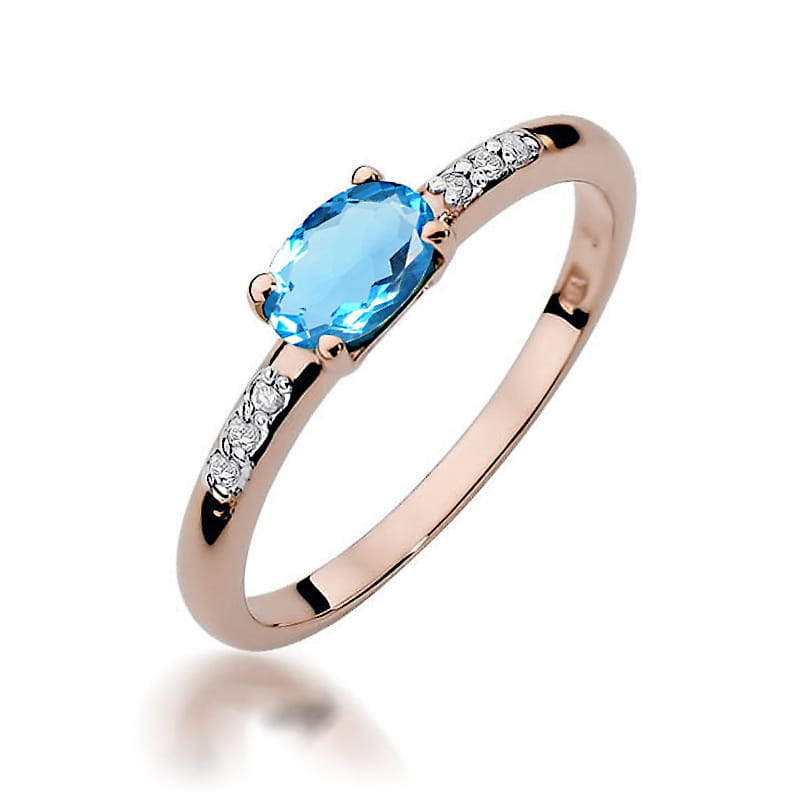 W077 Topaz prsteň 0,50ct ružové zlato Au 585/1000 2