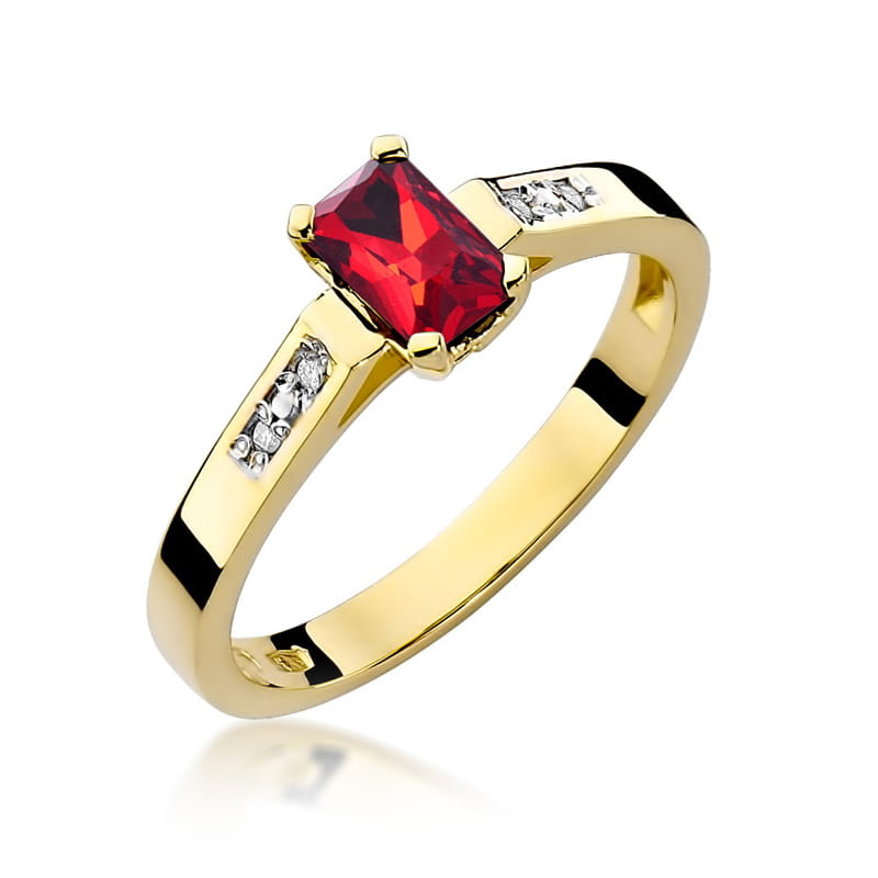 W078 Ruby prsteň 0,80ct žlté zlato Au 585/1000 2