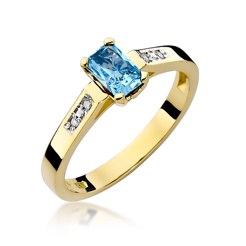 W078 Topaz prsteň 0,65ct žlté zlato Au 585/1000 2