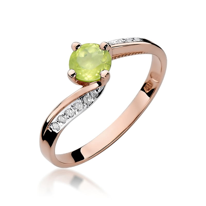 W084 Oliwin prsteň 0.60ct ružové zlato Au 585/1000 2