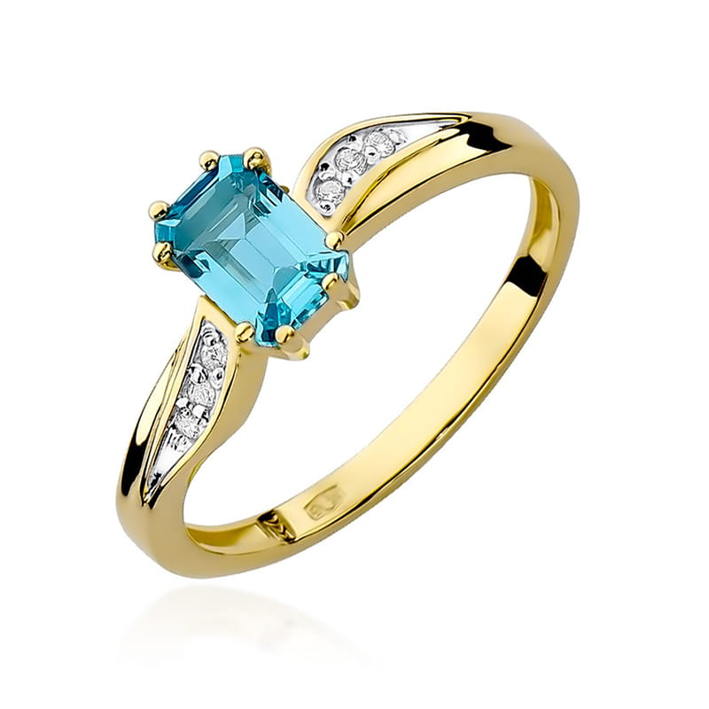 W094 Topaz prsteň 0,65ct žlté zlato Au 585/1000 2
