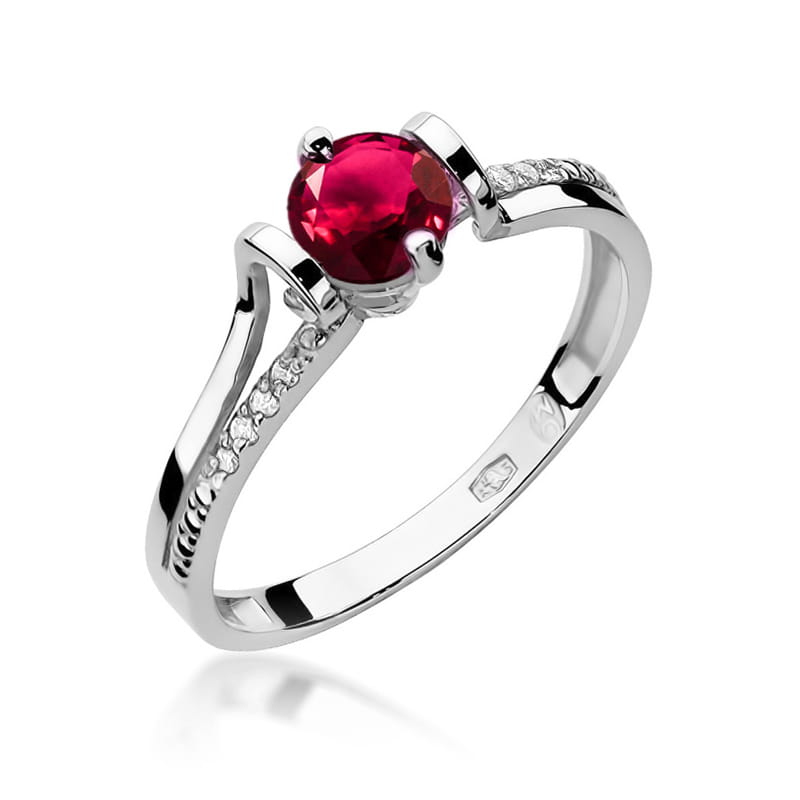 W102 Ruby prsteň 0,60ct biele zlato Au 585/1000 2