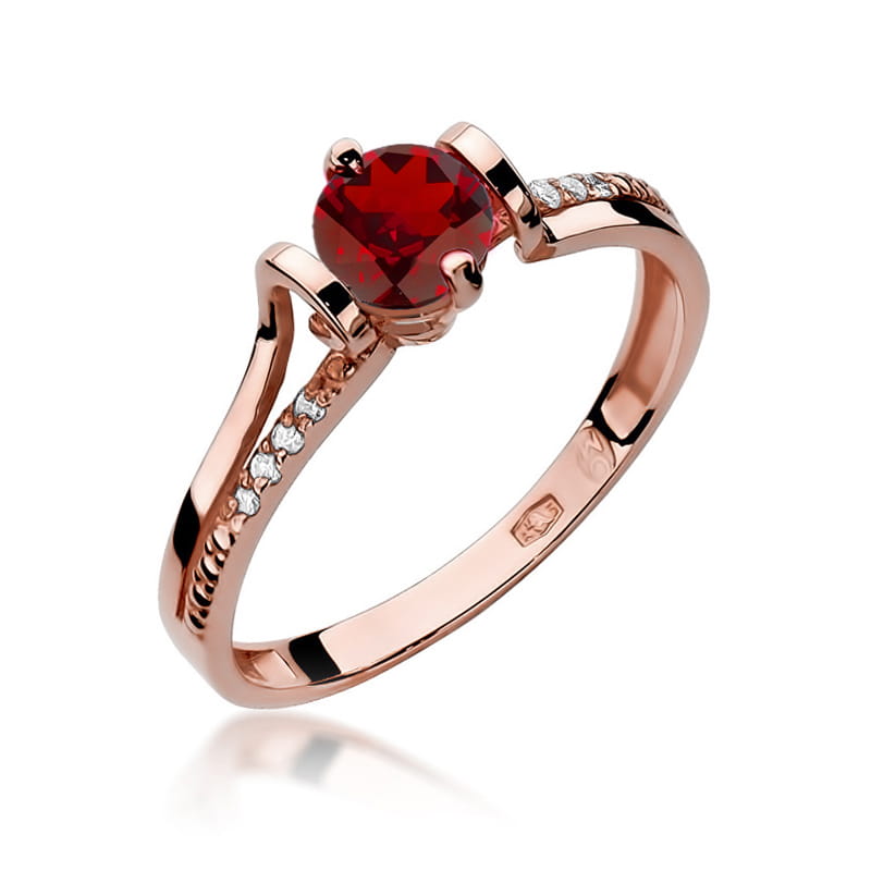 W102 Ruby prsteň 0.60ct ružové zlato Au 585/1000 2