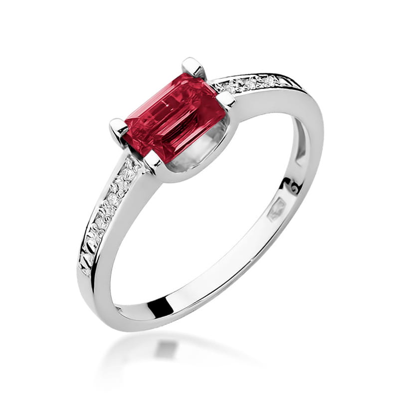 W105 Ruby prsteň 0,80ct biele zlato Au 585/1000 2