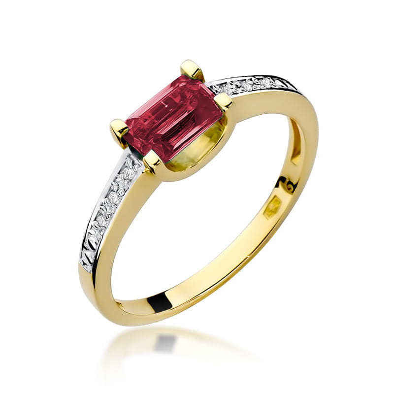 W105 Ruby prsteň 0,80ct žlté zlato Au 585/1000 2