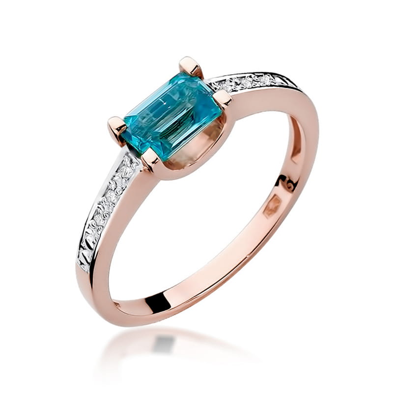 W105 Topaz prsteň 0,65ct ružové zlato Au 585/1000 2