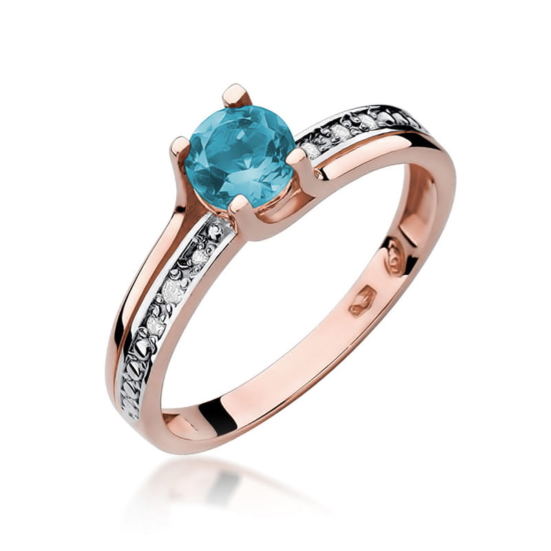 W106 Topaz prsteň 0,50ct ružové zlato Au 585/1000 2