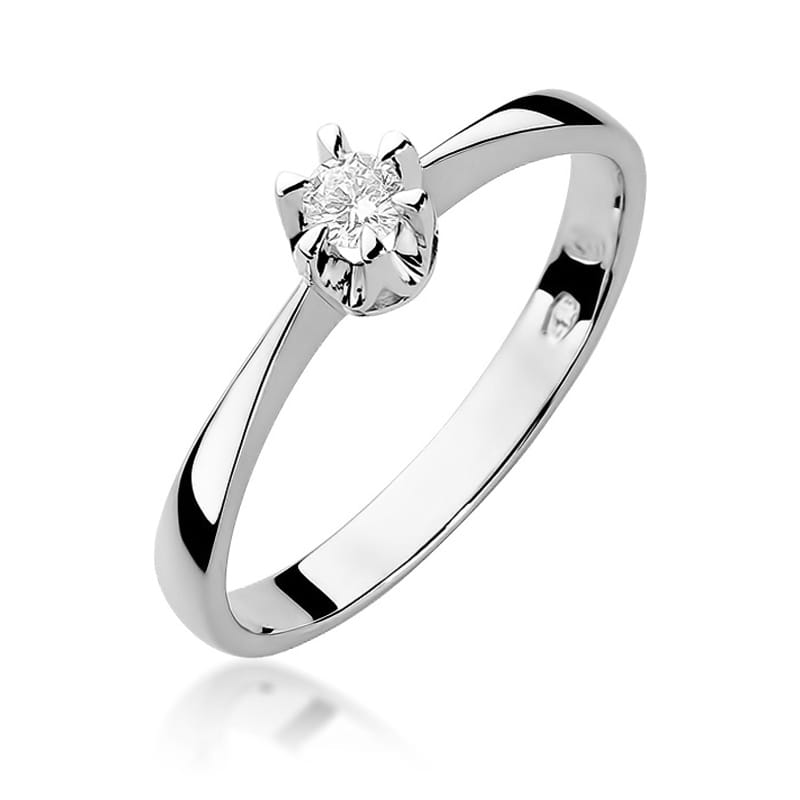 W111 Diamantový prsteň 0,20ct biele zlato Au 585/1000 2