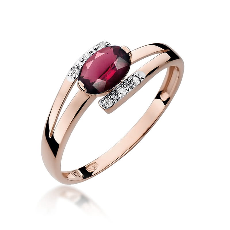 W119 Rodolitový prsteň 0,50ct ružové zlato Au 585/1000 2