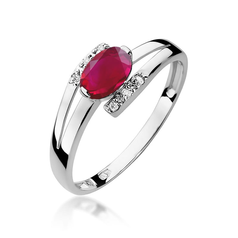W119 Ruby prsteň 0,60ct biele zlato Au 585/1000 2