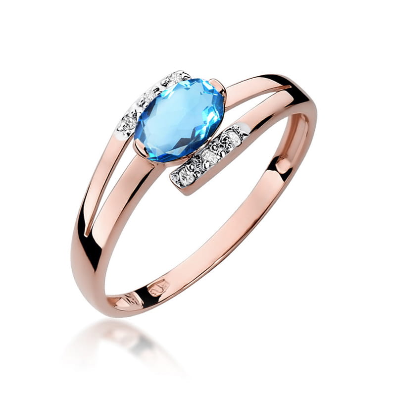 W119 Topaz prsteň 0,50ct ružové zlato Au 585/1000 2