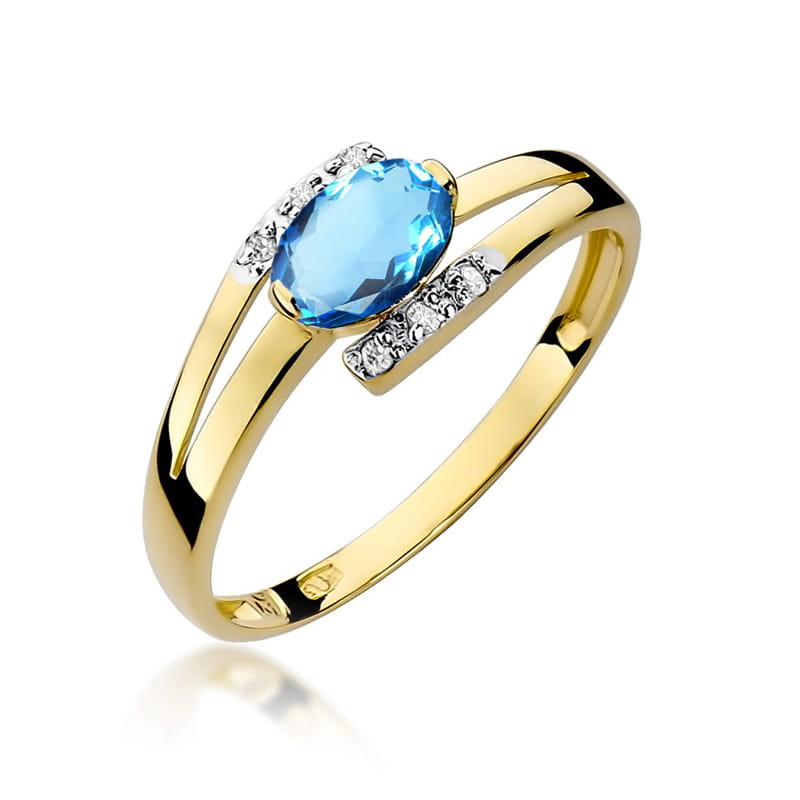 W119 Topaz prsteň 0,50ct žlté zlato Au 585/1000 2