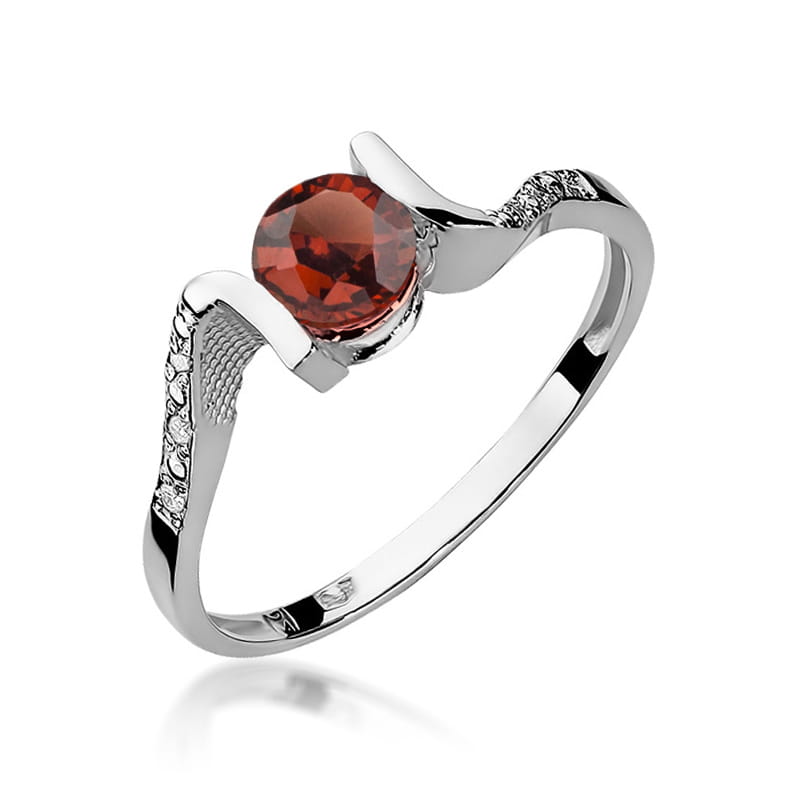 W120 prsteň Garnet 0.60ct biele zlato Au 585/1000 2