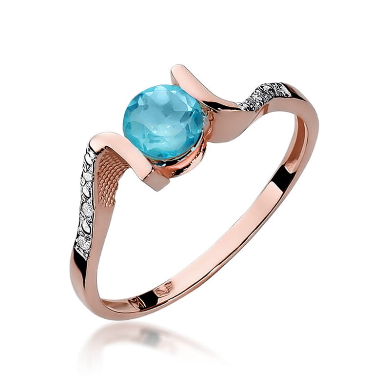 W120 Topaz prsteň 0,50ct ružové zlato Au 585/1000 2