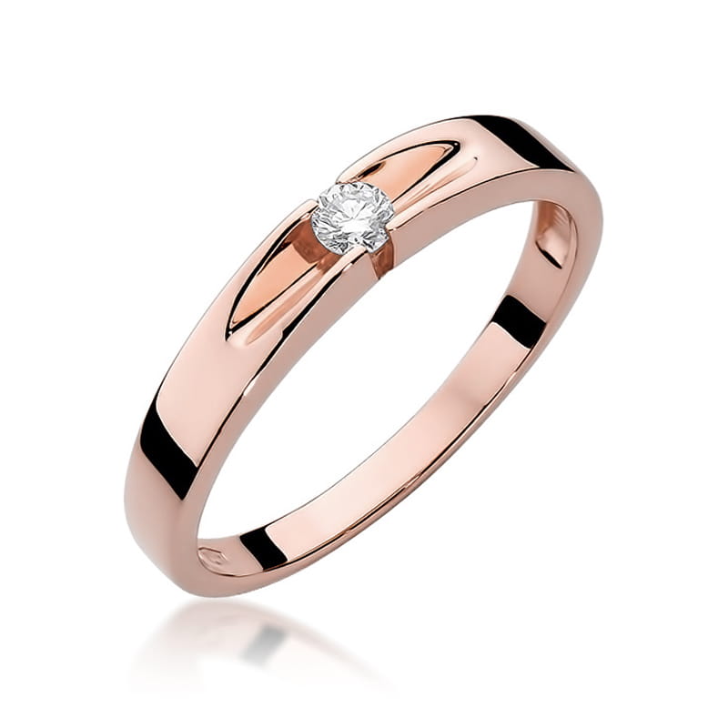 W125 Diamantový prsteň 0,08ct ružové zlato Au 585/1000 2