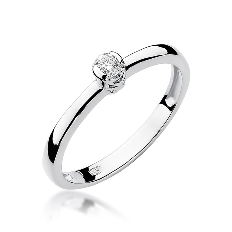 W131 Diamantový prsteň 0,10ct biele zlato Au 585/1000 2