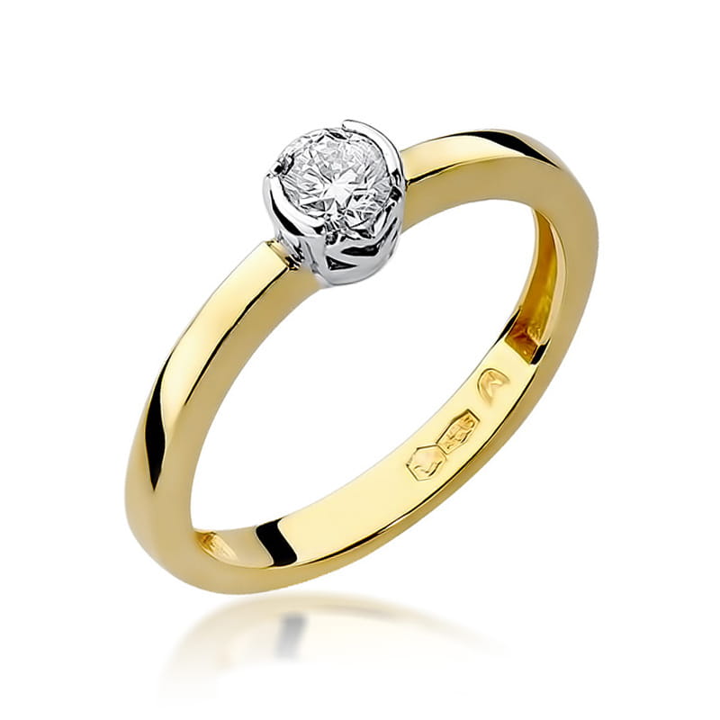 W131 Diamantový prsteň 0,25ct žlté zlato Au 585/1000 2