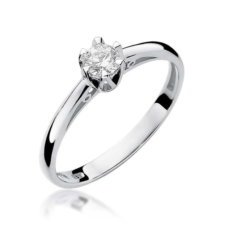 W133 Diamantový prsteň 0,15ct biele zlato Au 585/1000 2