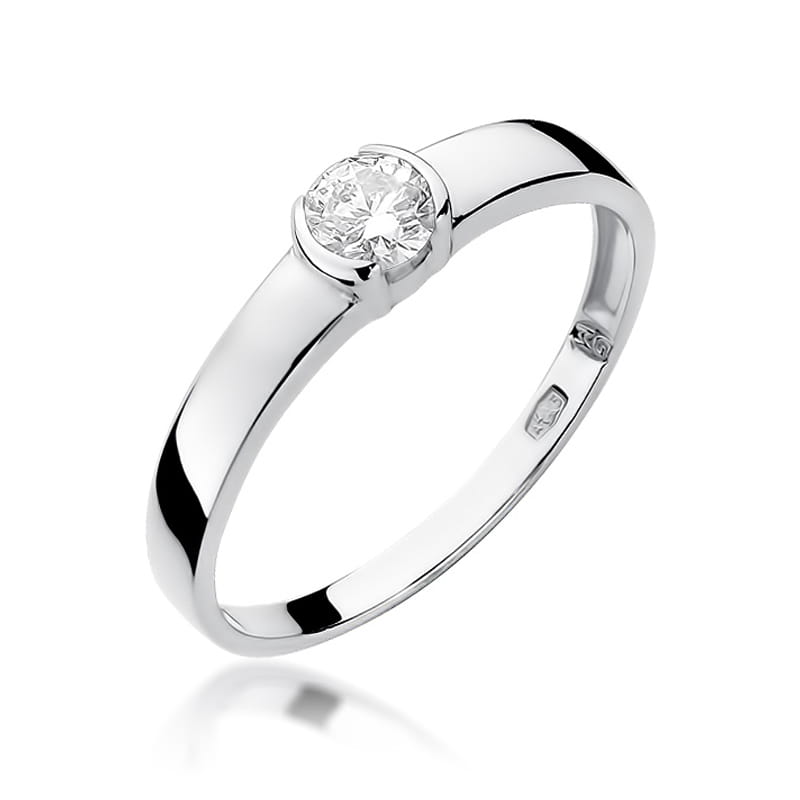 W138 Diamantový prsteň 0,25ct biele zlato Au 585/1000 2