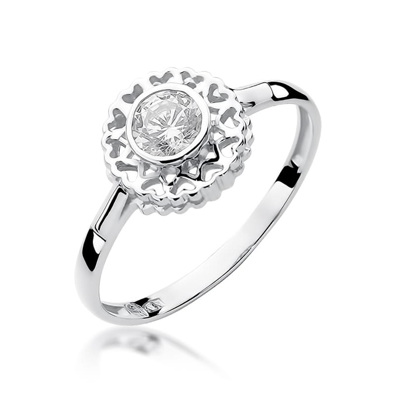 W149 Diamantový prsteň 0,30ct biele zlato Au 585/1000 2