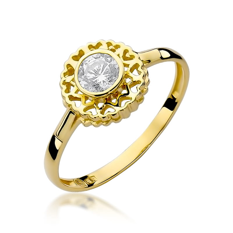 W149 Diamantový prsteň 0,30ct žlté zlato Au 585/1000 2