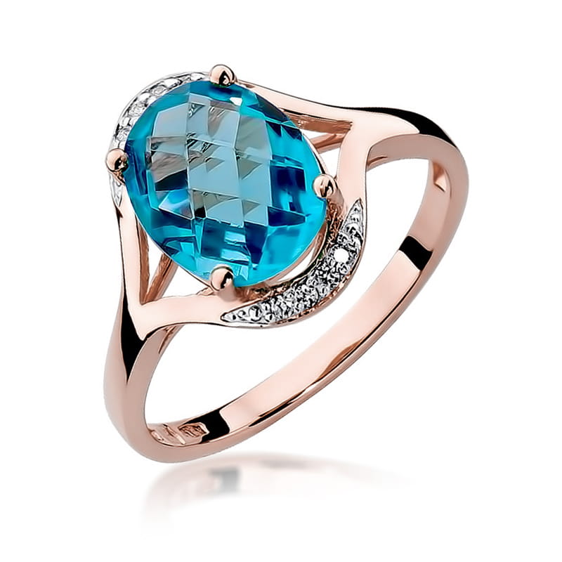 W150 Topaz prsteň 3.00ct ružové zlato Au 585/1000 2