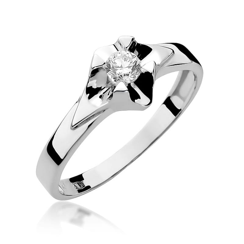 W155 Diamantový prsteň 0,20ct biele zlato Au 585/1000 2