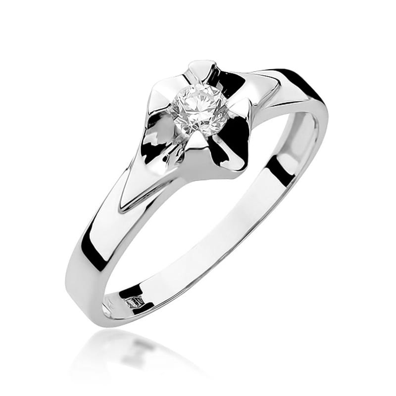 W155 Diamantový prsteň 0,23ct biele zlato Au 585/1000 2
