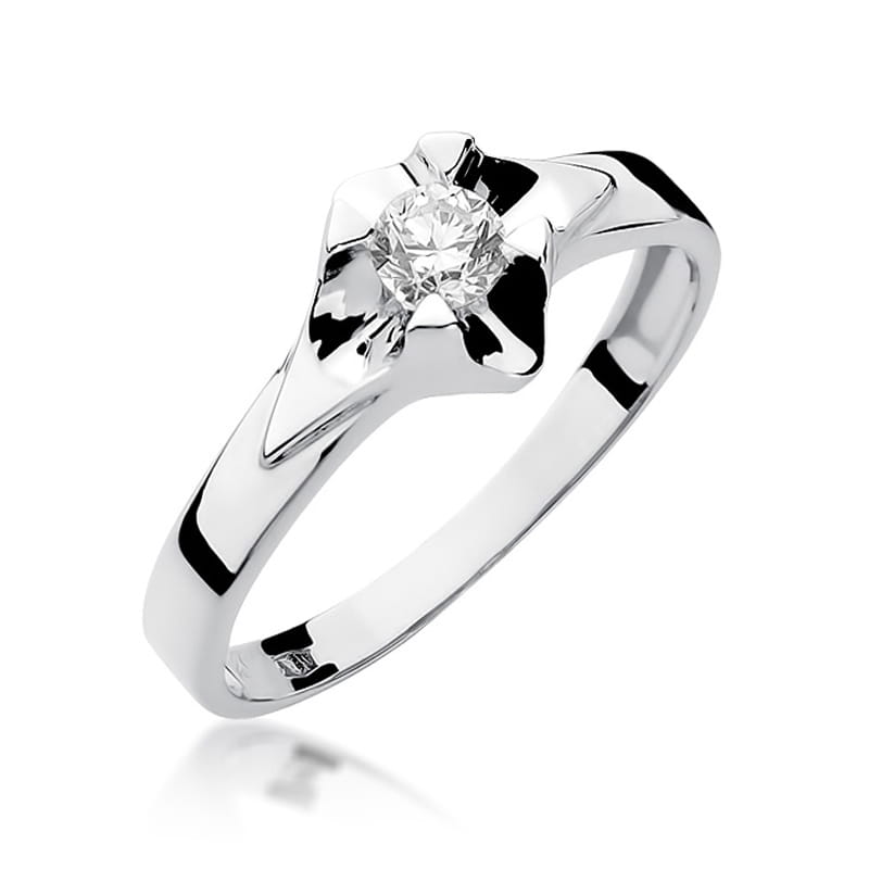 W155 Diamantový prsteň 0,30ct biele zlato Au 585/1000 2