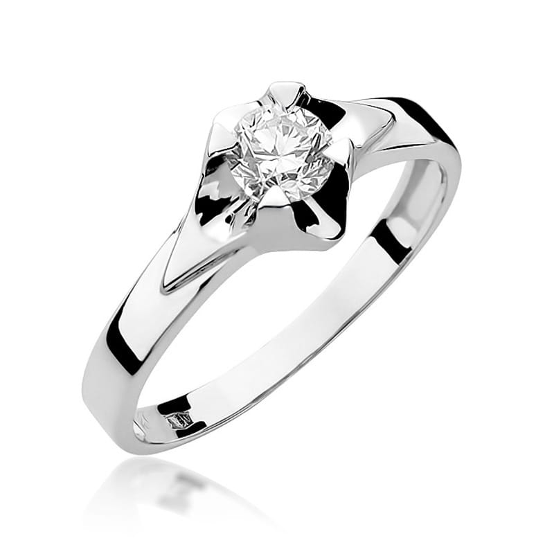W155 Diamantový prsteň 0,50ct biele zlato Au 585/1000 2