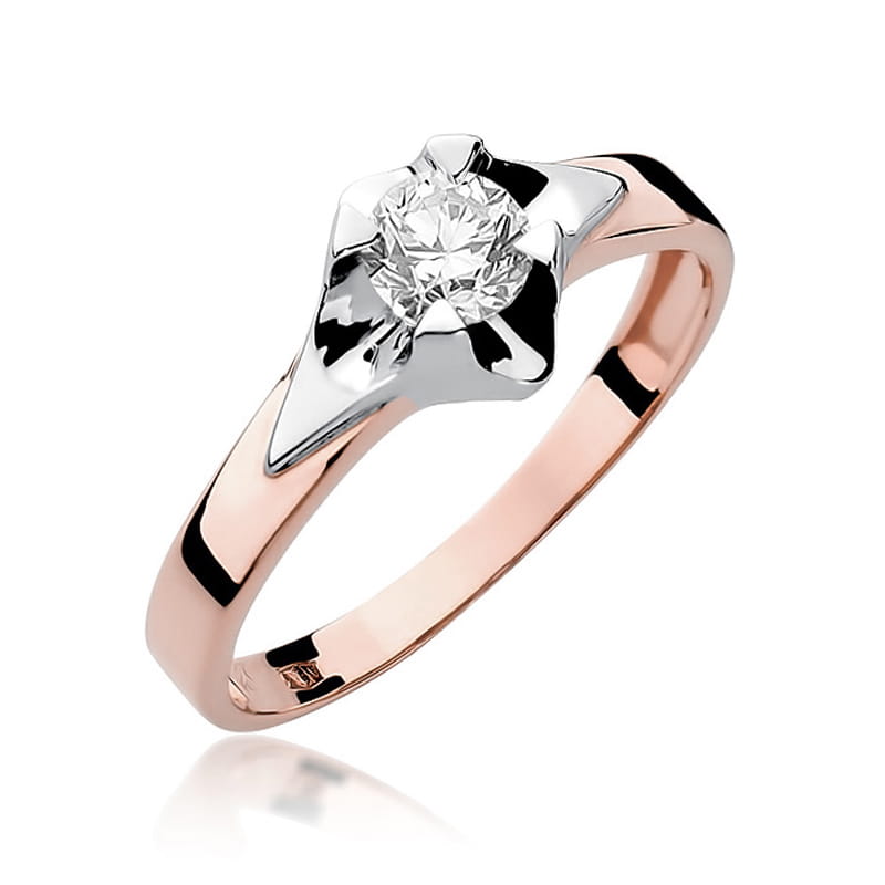 W155 Diamantový prsteň 0,50ct ružové zlato Au 585/1000 2