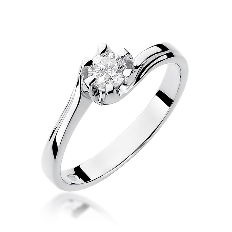 W163 Diamantový prsteň 0,30ct biele zlato Au 585/1000 2