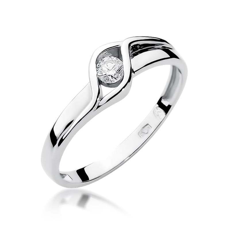 W178 Diamantový prsteň 0,10ct biele zlato Au 585/1000 2