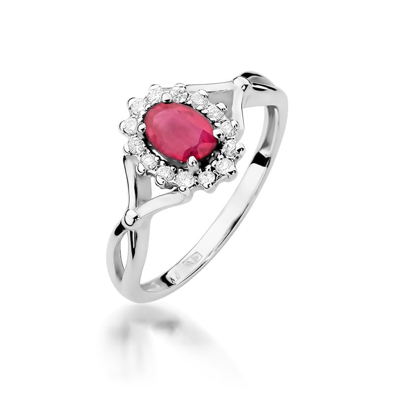 W182 Ruby prsteň 0,60ct biele zlato Au 585/1000 2
