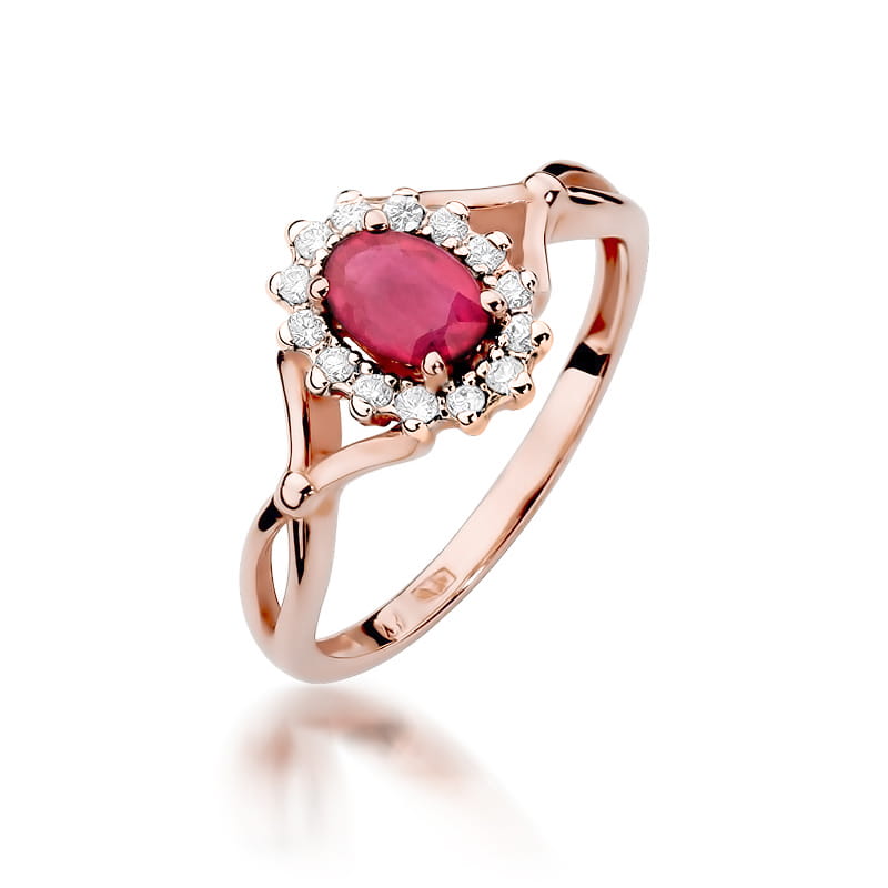 W182 Ruby prsteň 0.60ct ružové zlato Au 585/1000 2