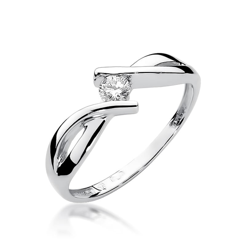 W191B Diamantový prsteň 0,10ct biele zlato Au 585/1000 2