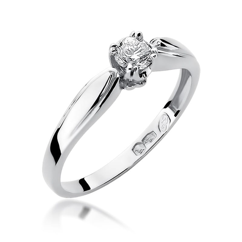 W197 Diamantový prsteň 0,24ct biele zlato Au 585/1000 2