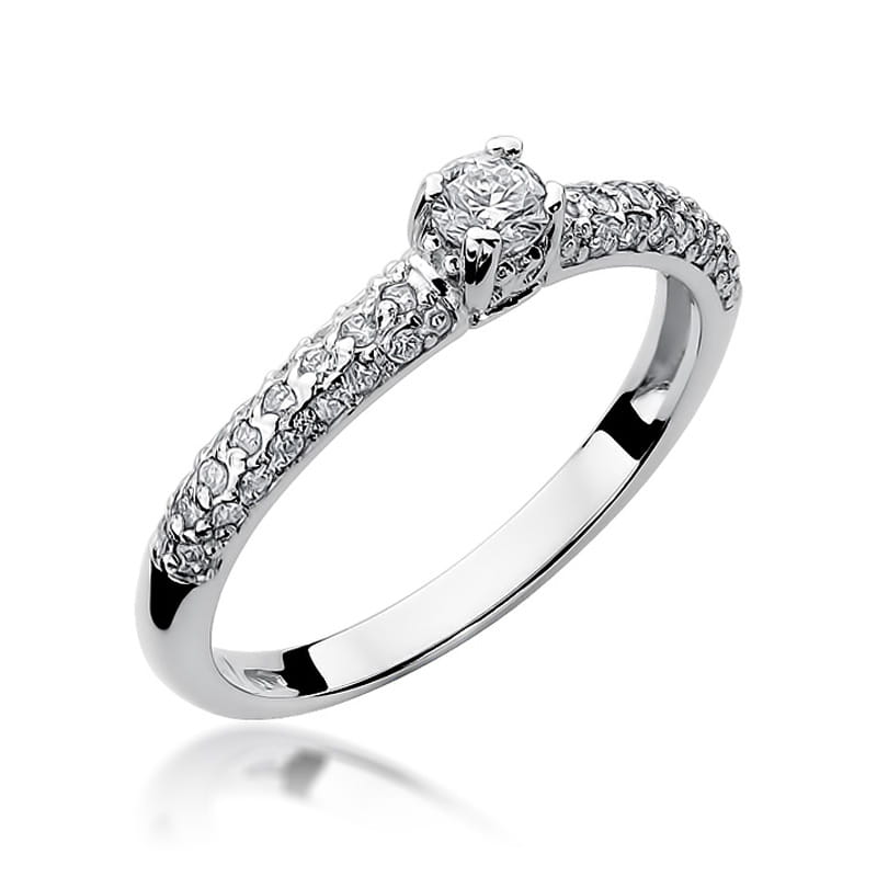W200 Diamantový prsteň 0,15ct biele zlato Au 585/1000 2