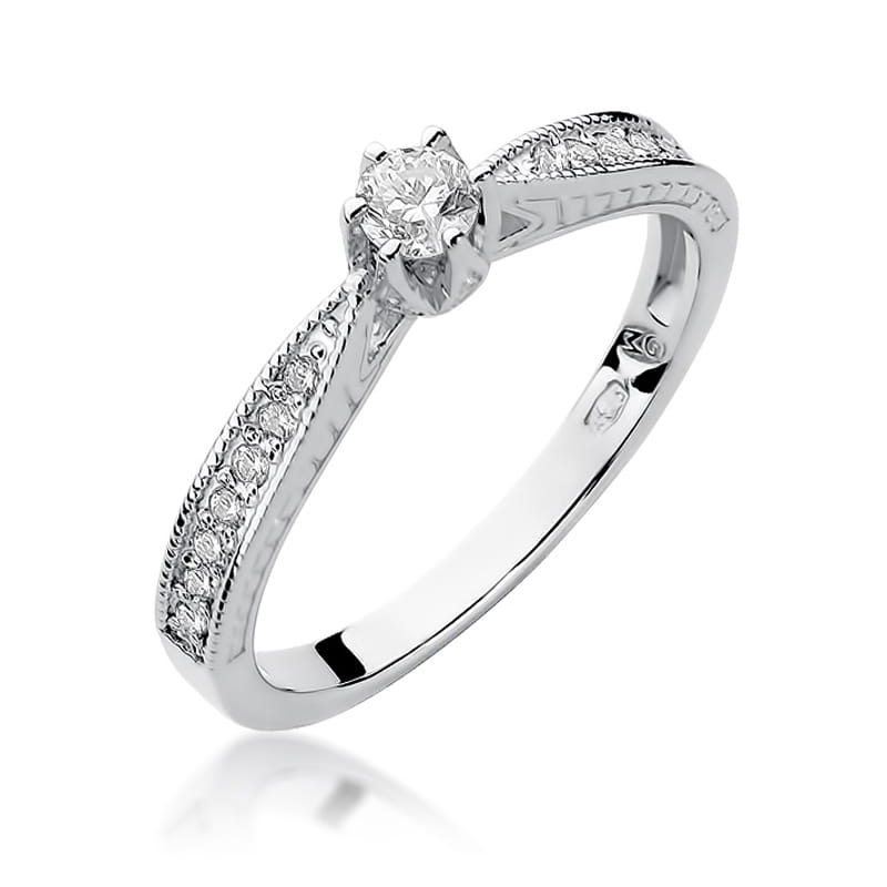 W202 Diamantový prsteň 0,15ct biele zlato Au 585/1000 2