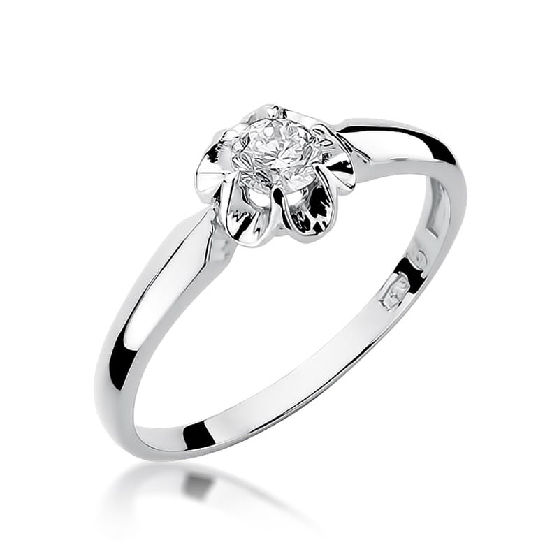 W203 Diamantový prsteň 0,23ct biele zlato Au 585/1000 2